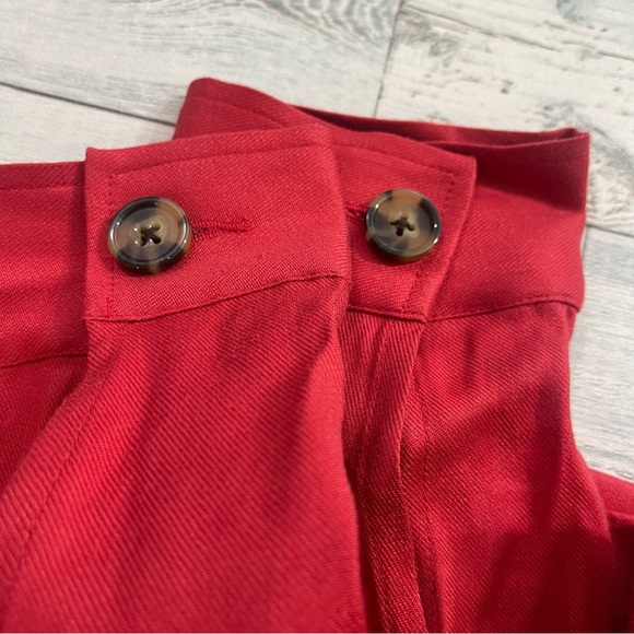 CAbi Valentine Linen Blend Double Placket Button Red Blazer Medium - Picture 11 of 11